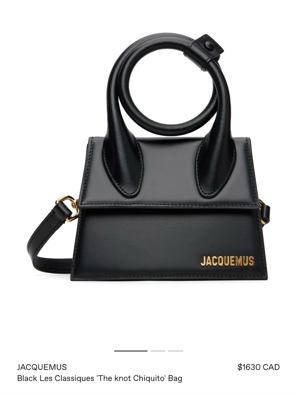 JACQUEMUS
Black Les Classiques 'The knot Chiquito' Bag